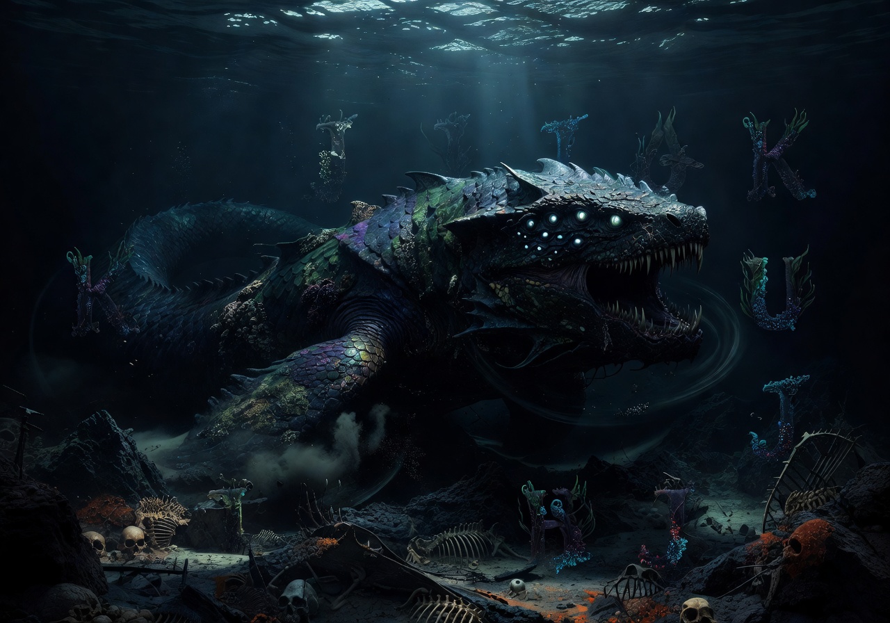 Leviathan Depths slot preview with deep blue ocean creature